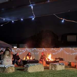 Our hay bales in action at a party